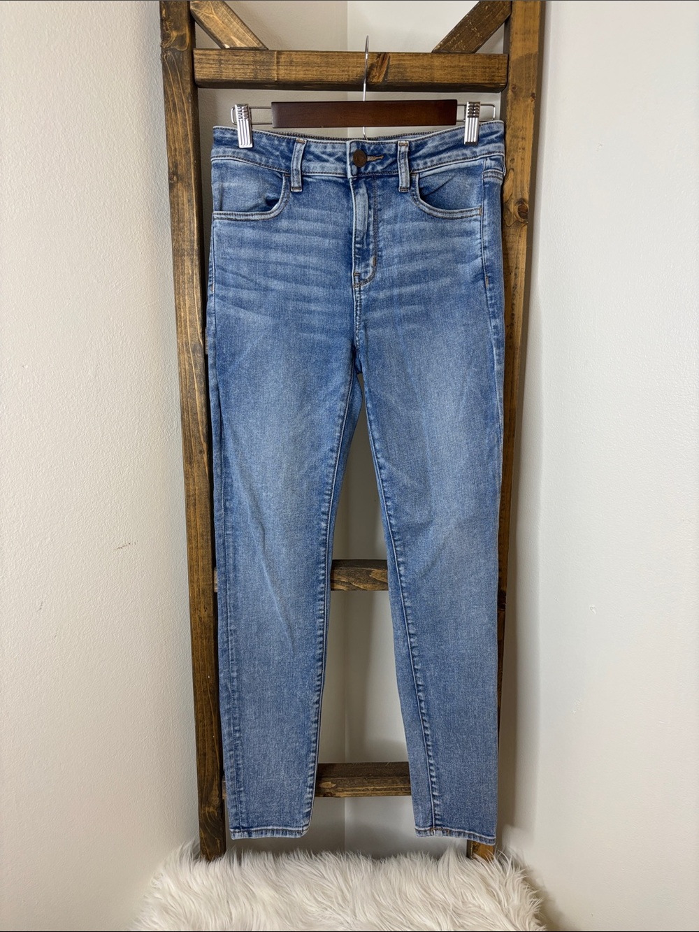 American Eagle Outfitters Light Blue High Rise Jeggings Jeans Size 8